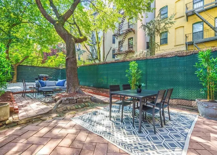 Family Brownstone With Private Backyard Near Subway
